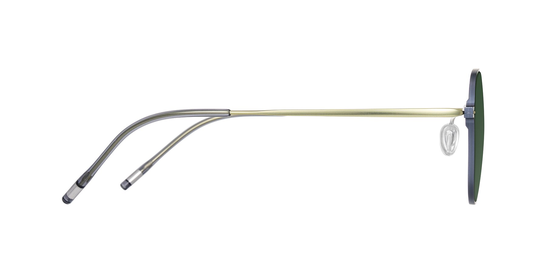 Side of Lytle in Slate Blue/Olive with Green Tinted Lenses