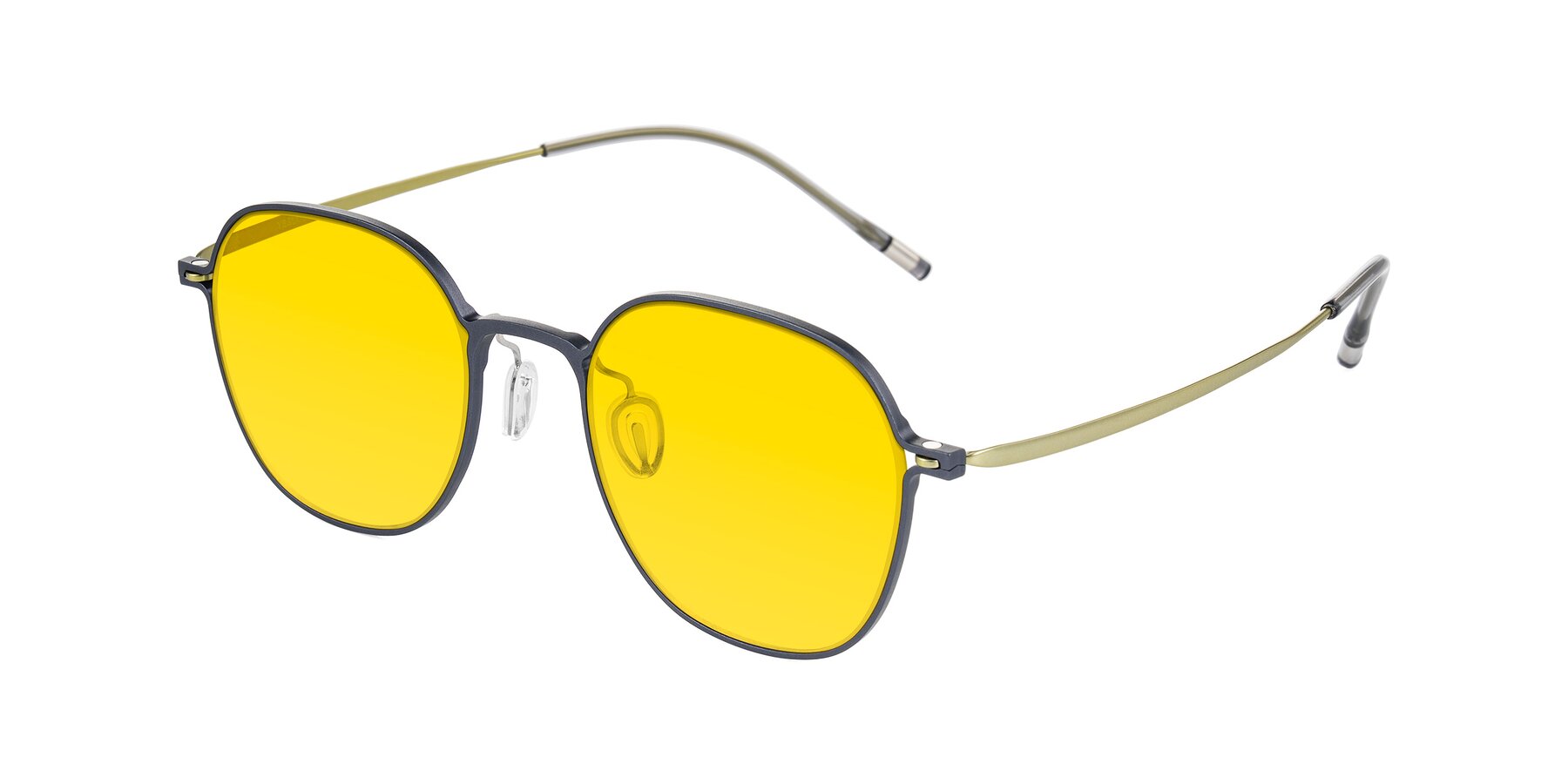 Angle of Lytle in Slate Blue/Olive with Yellow Tinted Lenses