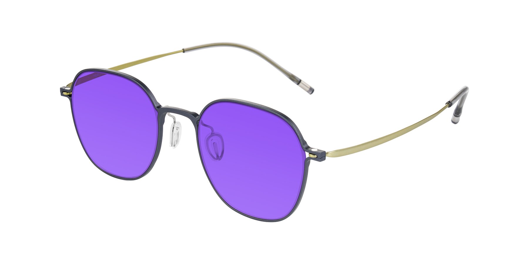 Angle of Lytle in Slate Blue/Olive with Purple Tinted Lenses