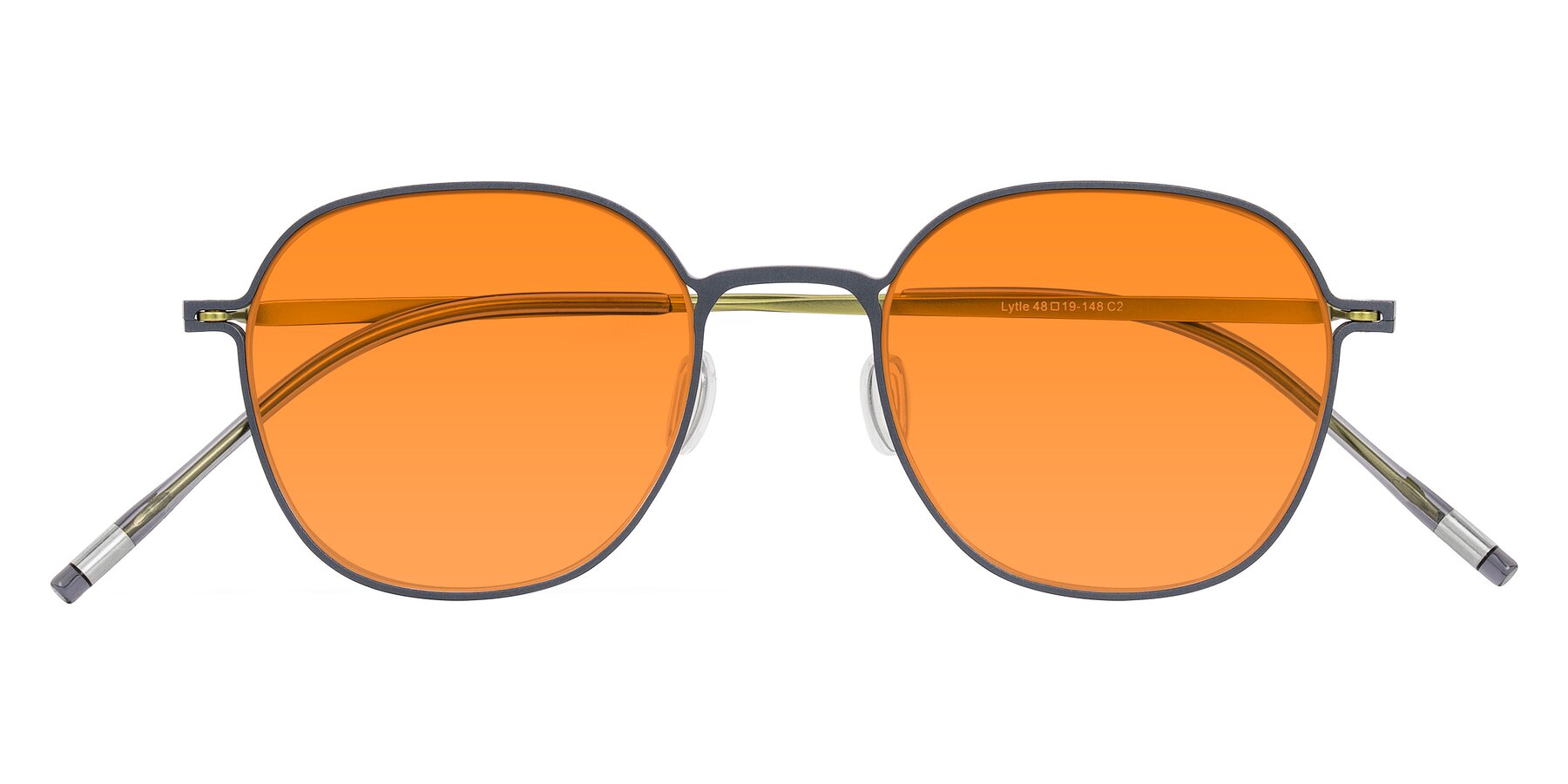 Folded Front of Lytle in Slate Blue/Olive with Orange Tinted Lenses