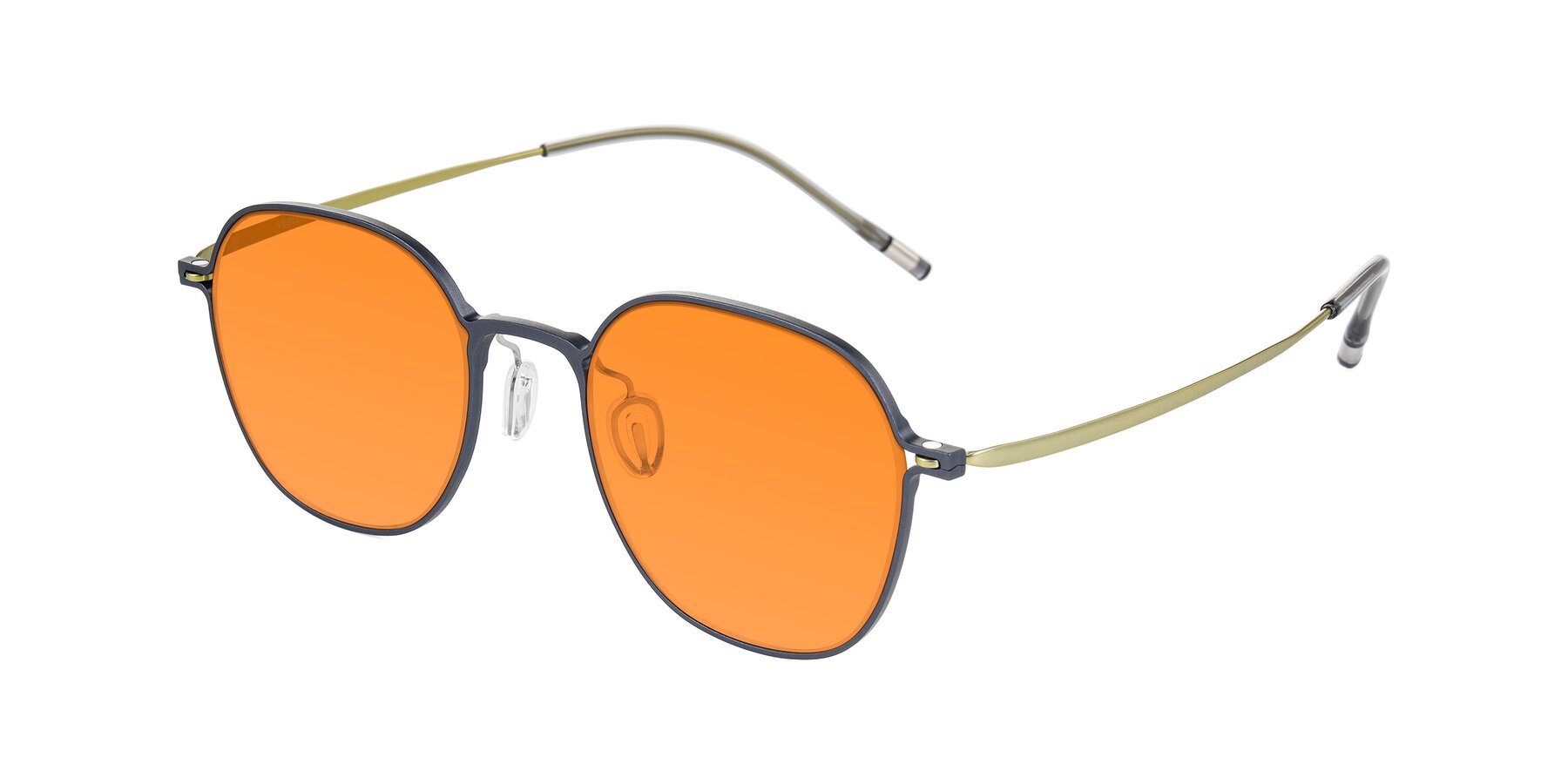 Angle of Lytle in Slate Blue/Olive with Orange Tinted Lenses