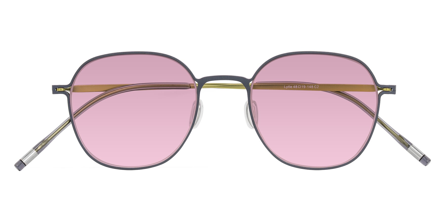 Folded Front of Lytle in Slate Blue/Olive with Light Wine Tinted Lenses