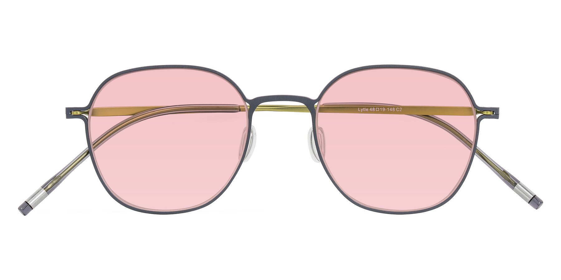 Folded Front of Lytle in Slate Blue/Olive with Light Garnet Tinted Lenses