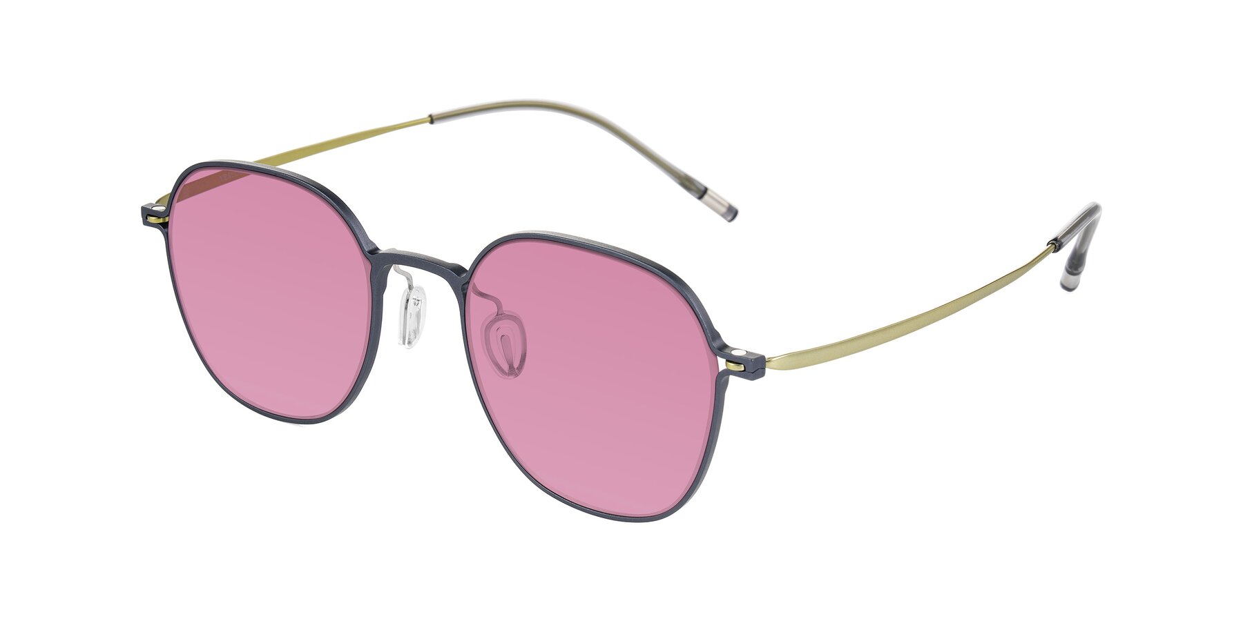 Angle of Lytle in Slate Blue/Olive with Medium Wine Tinted Lenses