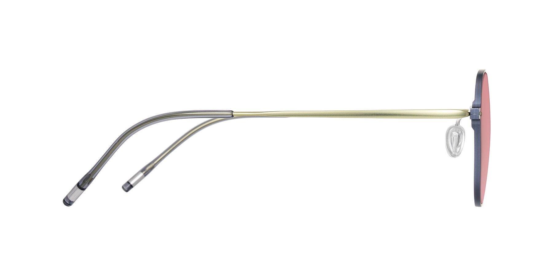 Side of Lytle in Slate Blue/Olive with Medium Garnet Tinted Lenses