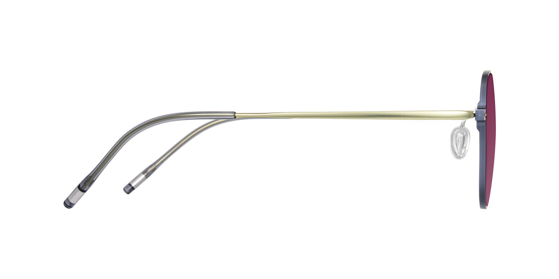 Side of Lytle in Slate Blue/Olive with Wine Tinted Lenses