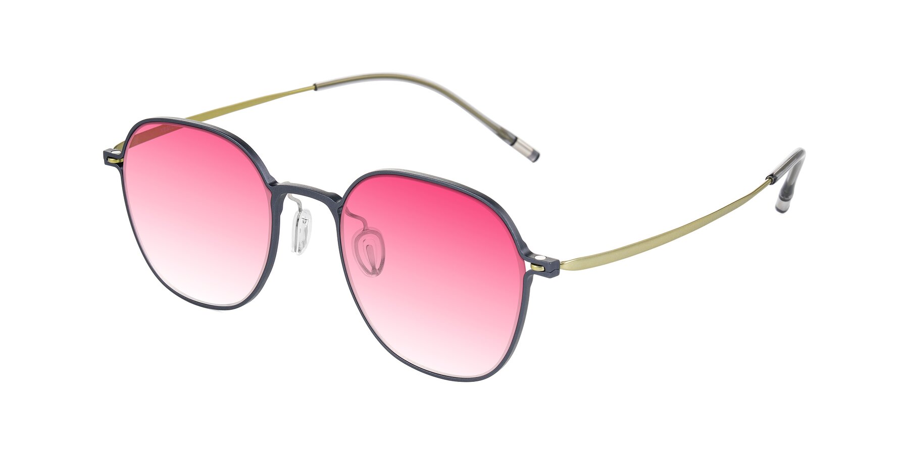 Angle of Lytle in Slate Blue/Olive with Pink Gradient Lenses