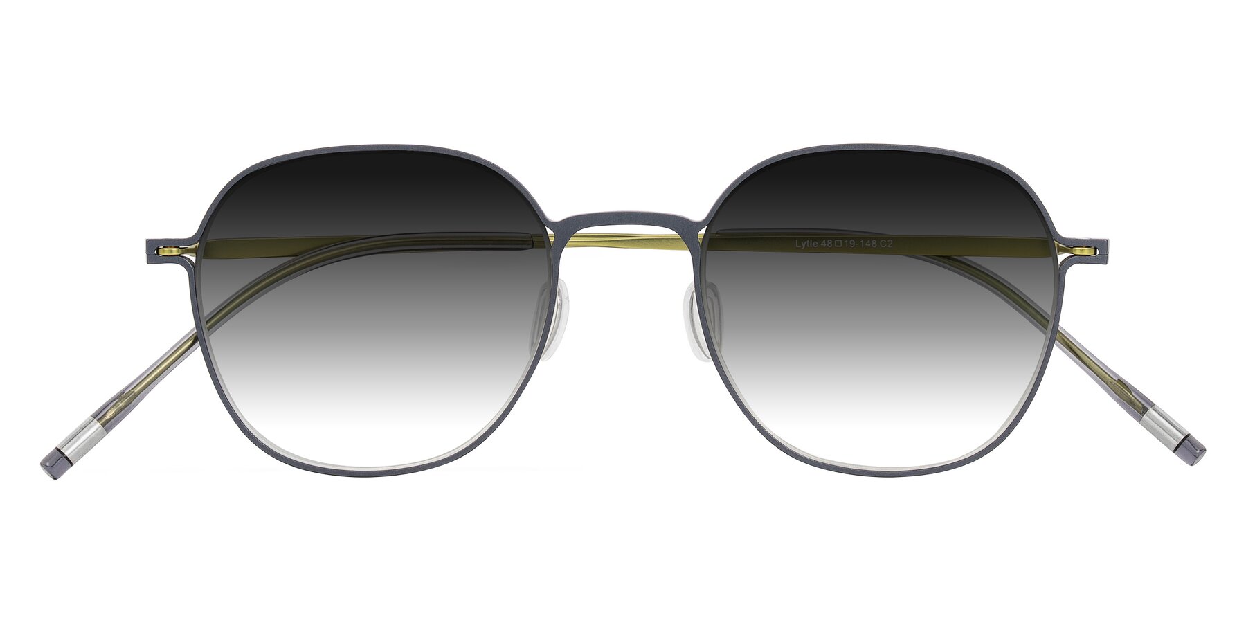 Folded Front of Lytle in Slate Blue/Olive with Gray Gradient Lenses