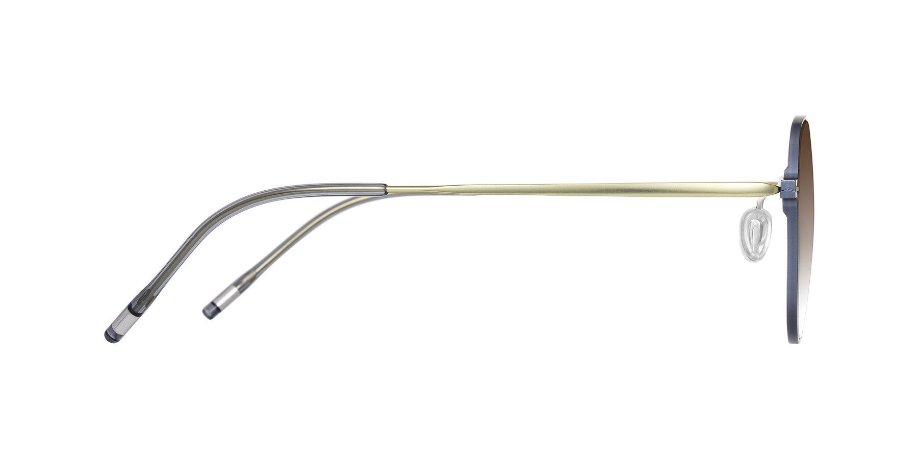 Side of Lytle in Slate Blue/Olive with Brown Gradient Lenses