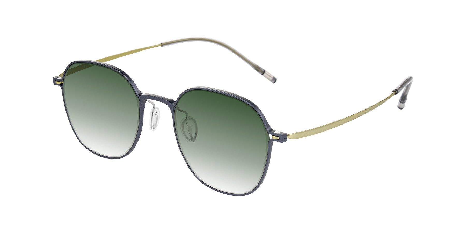 Angle of Lytle in Slate Blue/Olive with Green Gradient Lenses