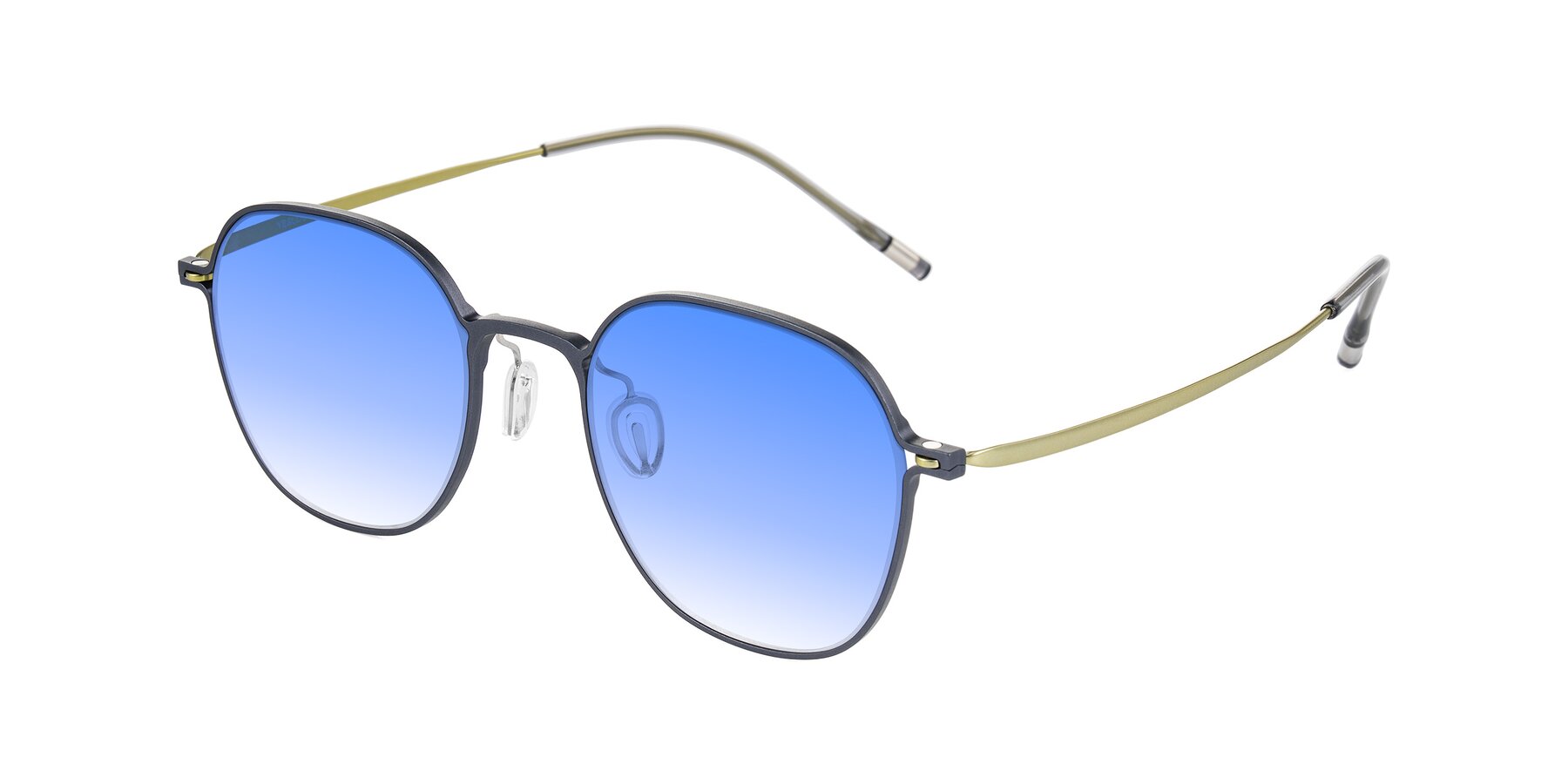 Angle of Lytle in Slate Blue/Olive with Blue Gradient Lenses