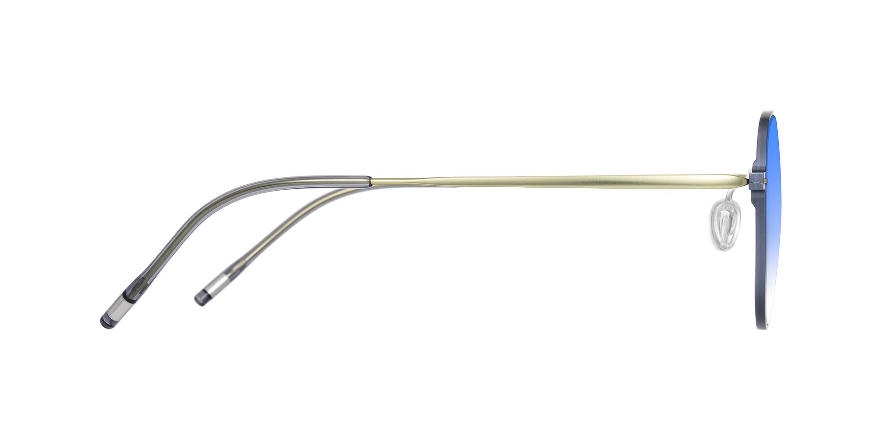 Side of Lytle in Slate Blue/Olive with Blue Gradient Lenses