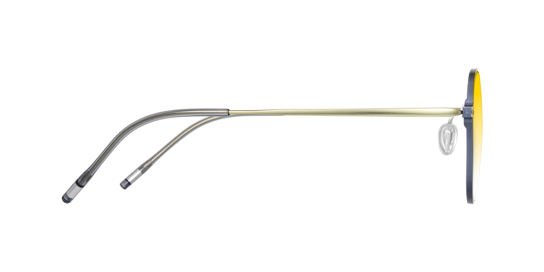 Side of Lytle in Slate Blue/Olive with Yellow Gradient Lenses