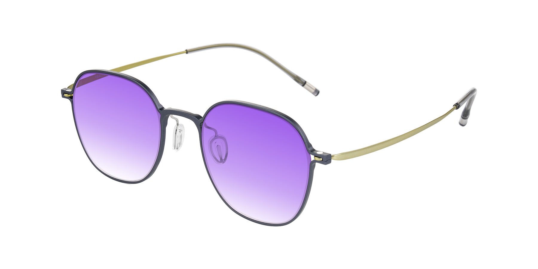Angle of Lytle in Slate Blue/Olive with Purple Gradient Lenses