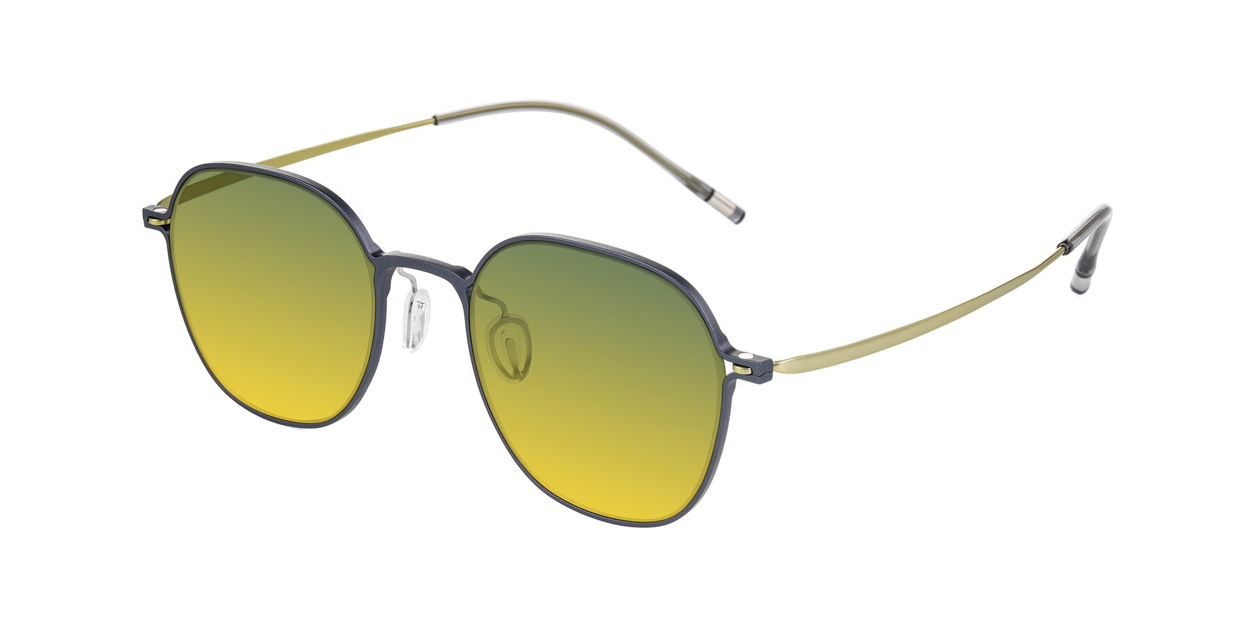 Angle of Lytle in Slate Blue/Olive with Green / Yellow Gradient Lenses