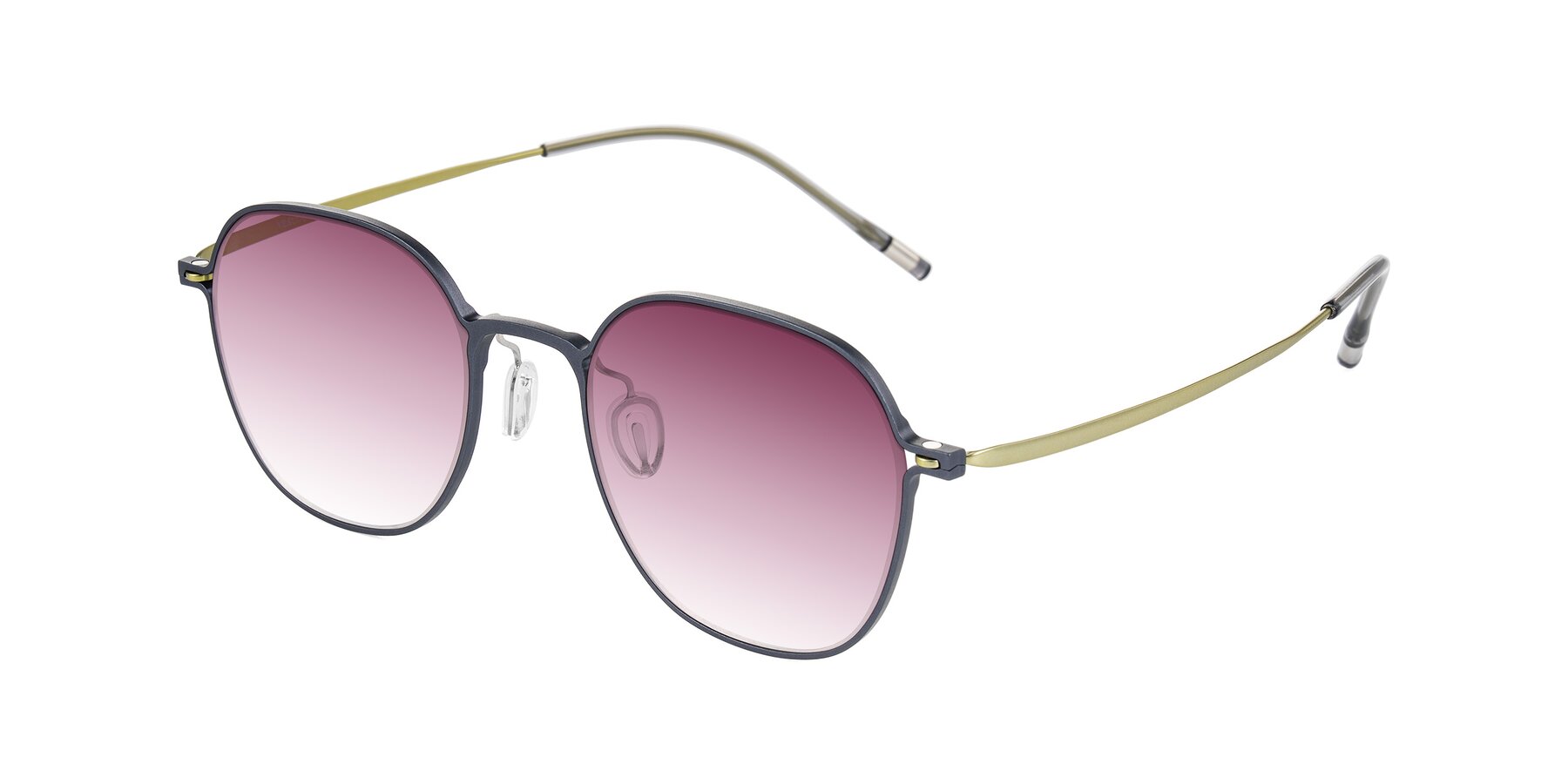 Angle of Lytle in Slate Blue/Olive with Wine Gradient Lenses