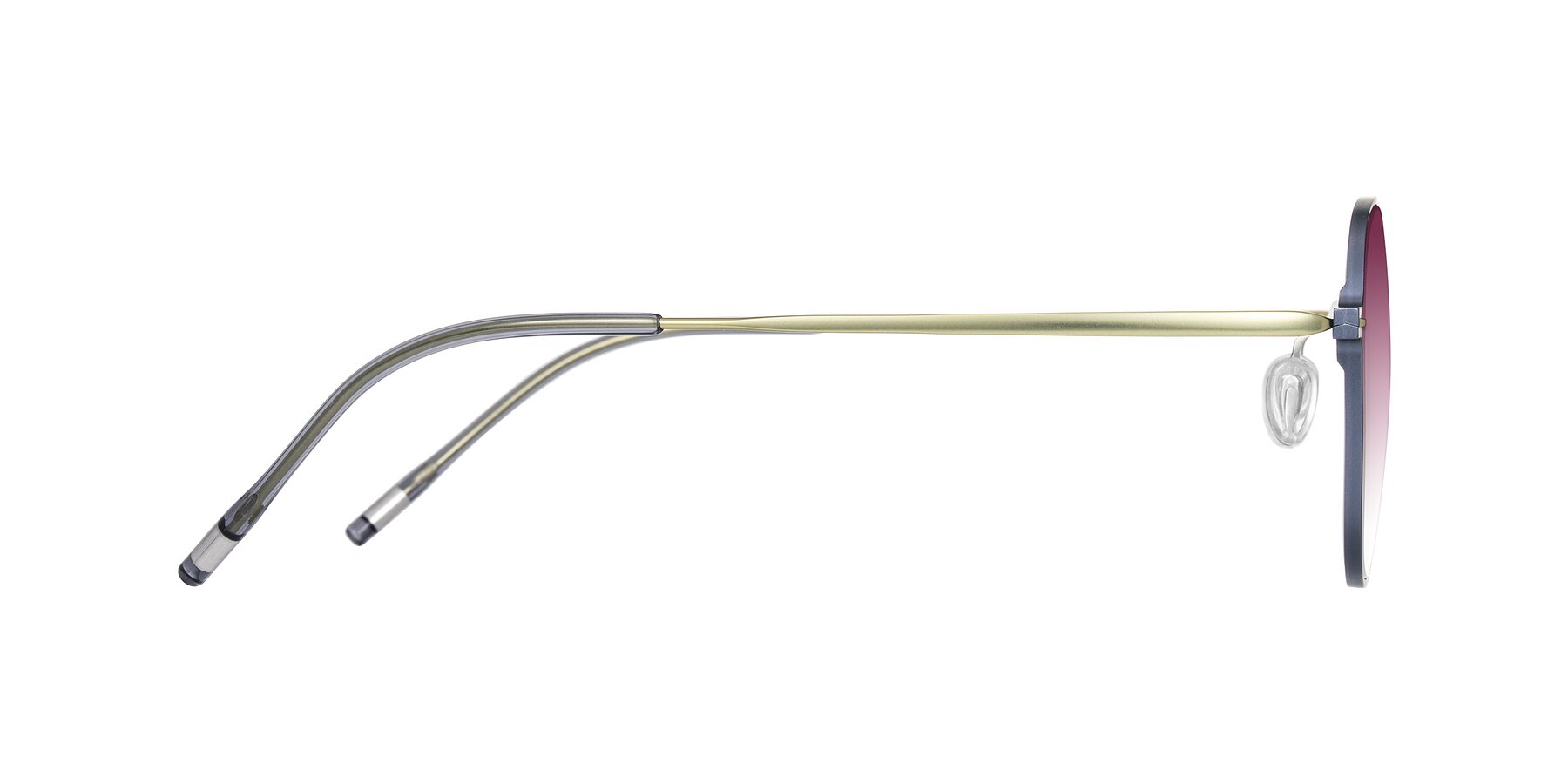 Side of Lytle in Slate Blue/Olive with Wine Gradient Lenses