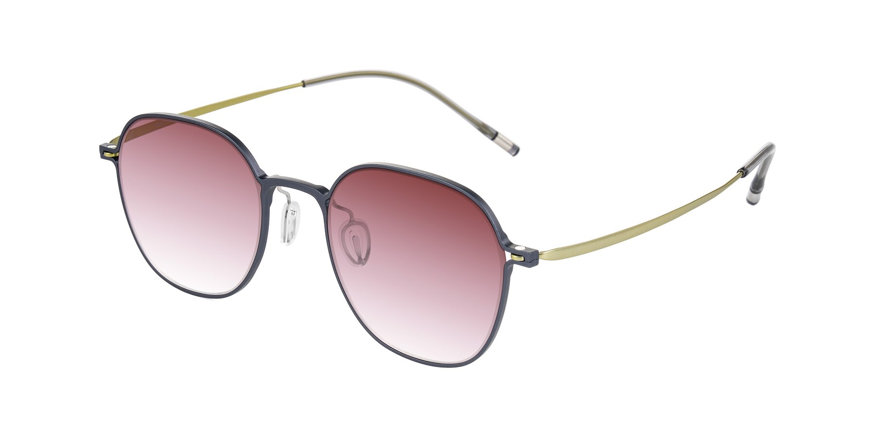 Angle of Lytle in Slate Blue/Olive with Garnet Gradient Lenses