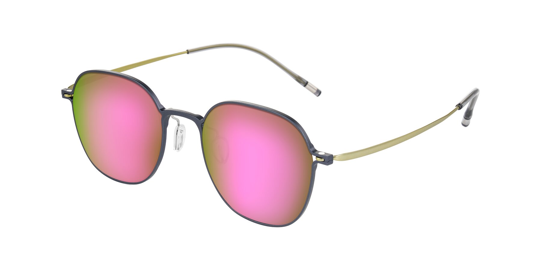 Angle of Lytle in Slate Blue/Olive with Pink Mirrored Lenses