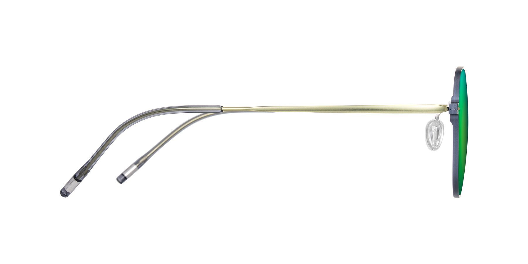 Side of Lytle in Slate Blue/Olive with Green Mirrored Lenses