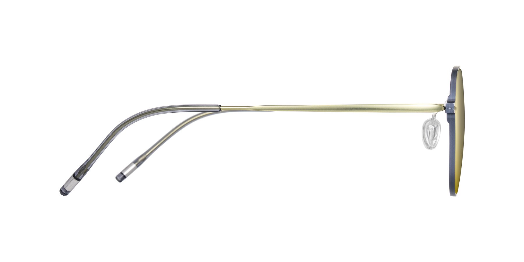 Side of Lytle in Slate Blue/Olive with Gold Mirrored Lenses