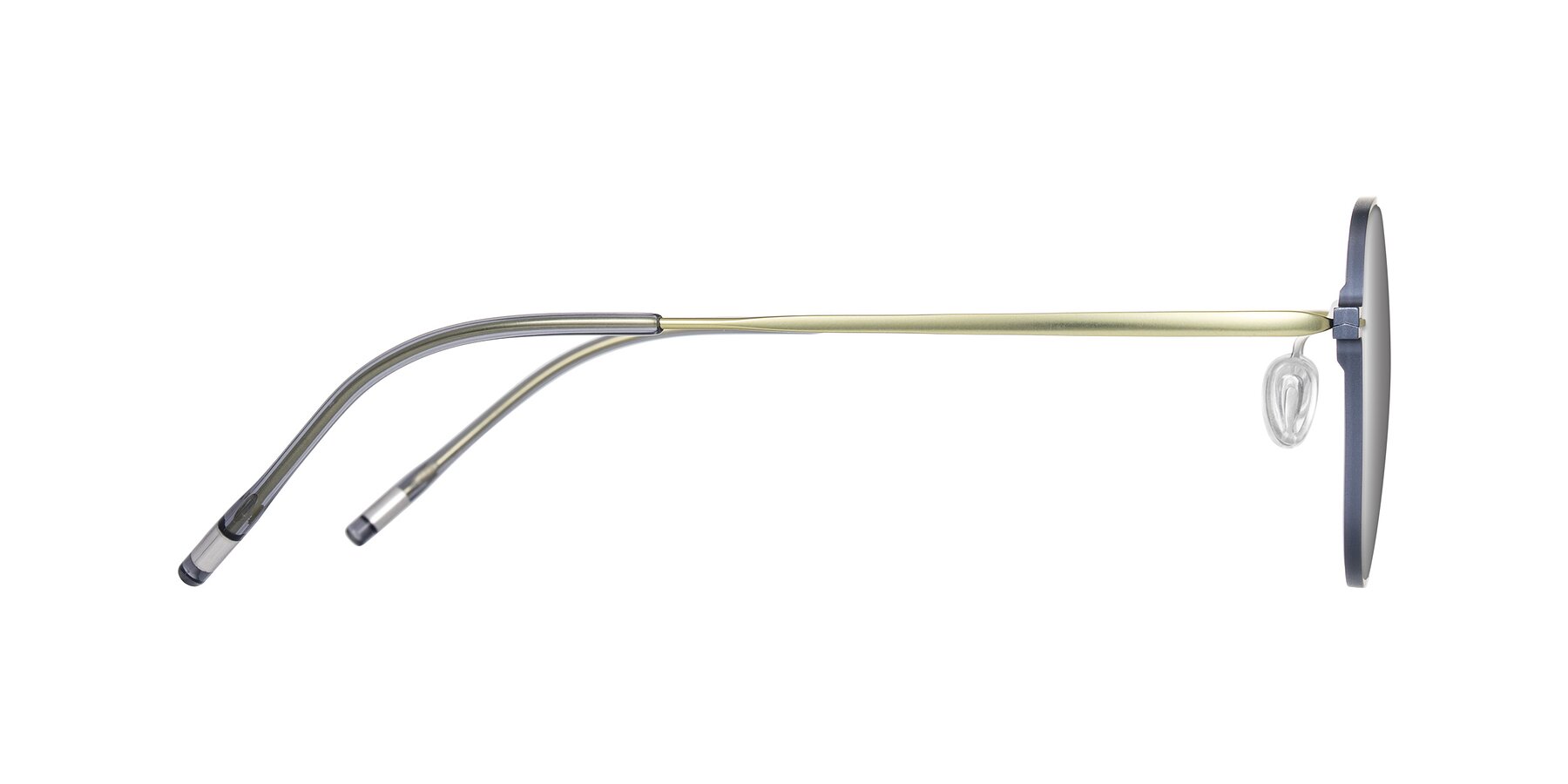 Side of Lytle in Slate Blue/Olive with Silver Mirrored Lenses
