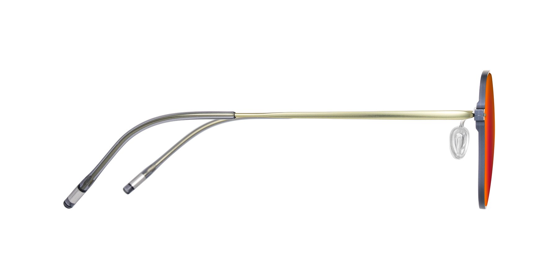 Side of Lytle in Slate Blue/Olive with Red Gold Mirrored Lenses