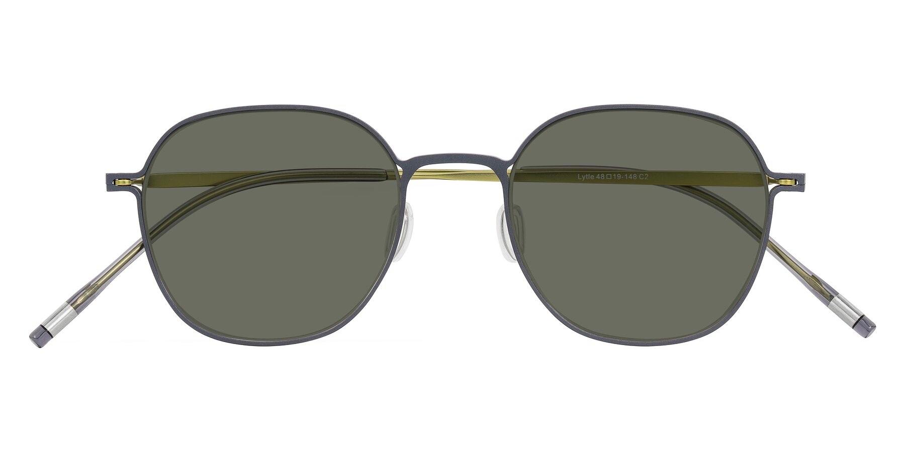 Folded Front of Lytle in Slate Blue/Olive with Gray Polarized Lenses