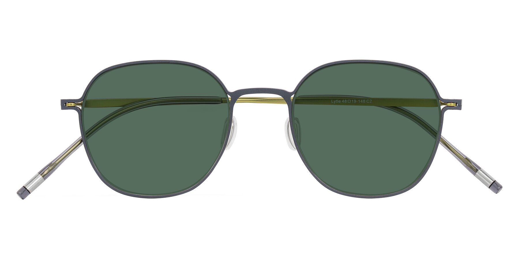 Folded Front of Lytle in Slate Blue/Olive with Green Polarized Lenses