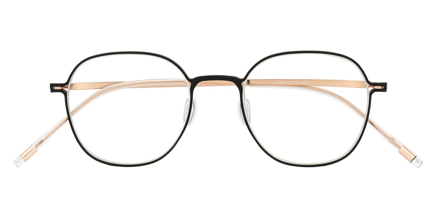 Lytle - Matte Black/Rose Glod Eyeglasses