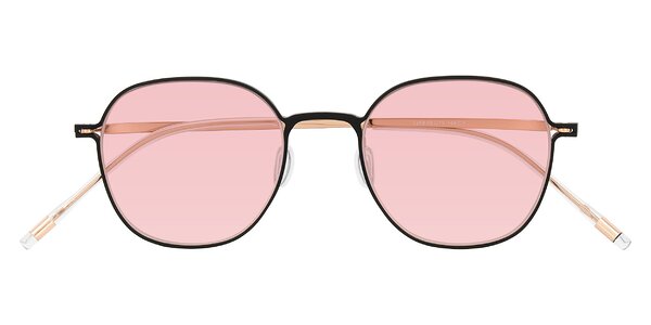 Front of Lytle in Matte Black/Rose Glod