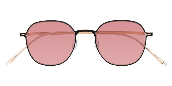 Front of Lytle in Matte Black/Rose Glod
