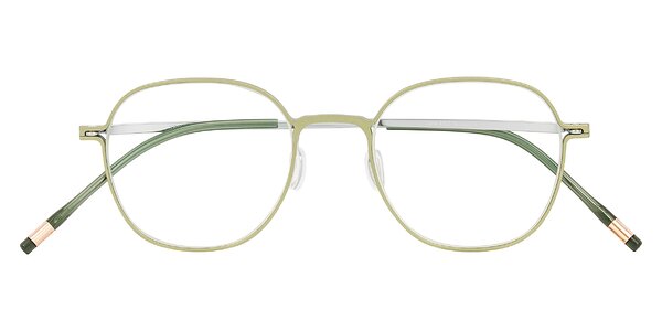 Front of Lytle in Matte Olive/Silver
