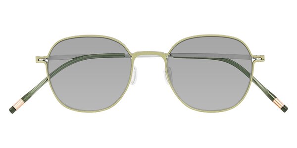 Front of Lytle in Matte Olive/Silver