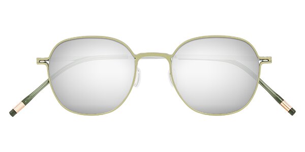 Front of Lytle in Matte Olive/Silver