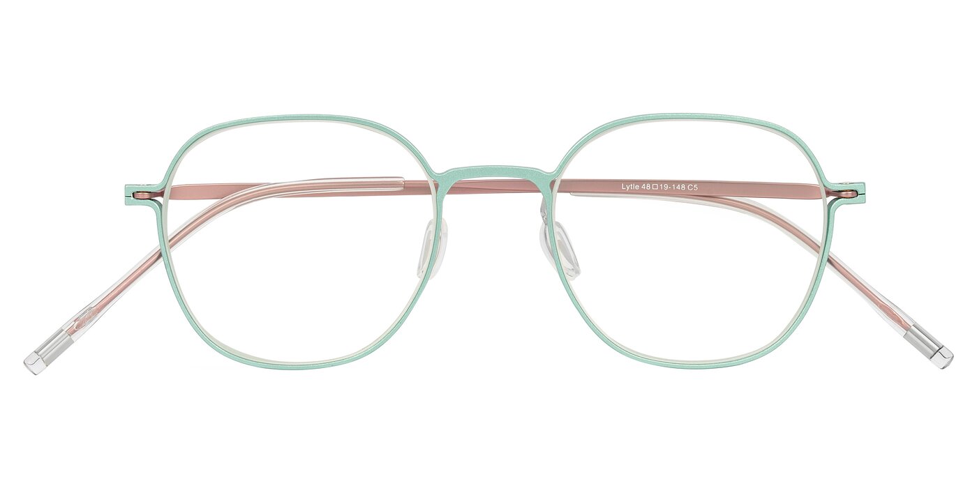 Lytle - Matte Teal/Pink Eyeglasses
