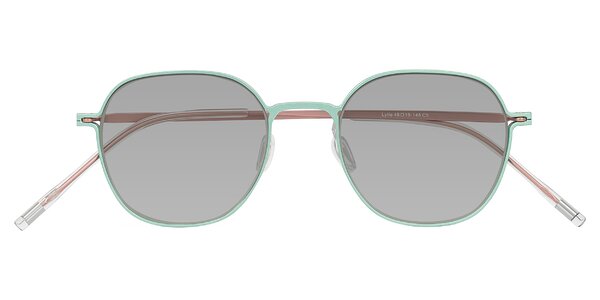 Front of Lytle in Matte Teal/Pink