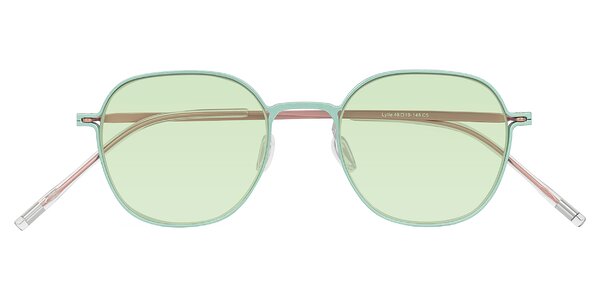 Front of Lytle in Matte Teal/Pink