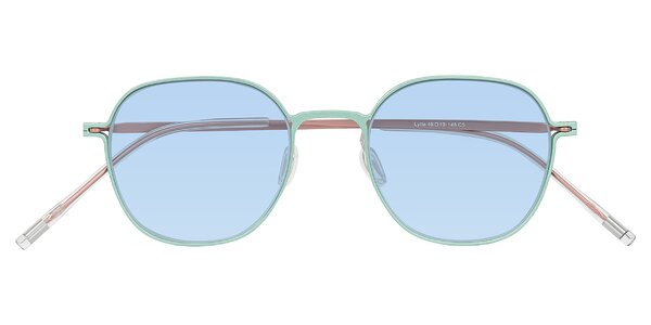 Front of Lytle in Matte Teal/Pink