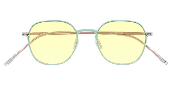Front of Lytle in Matte Teal/Pink