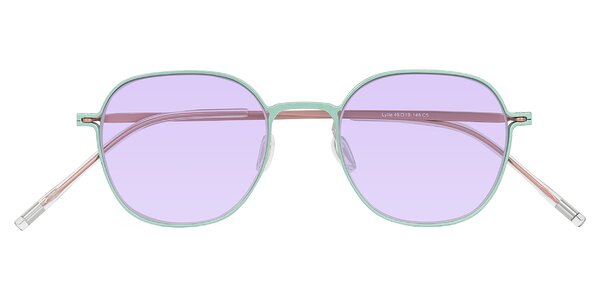 Front of Lytle in Matte Teal/Pink