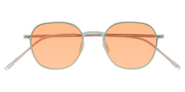 Front of Lytle in Matte Teal/Pink