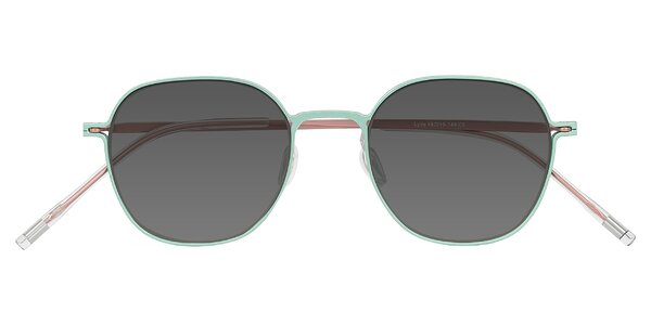 Front of Lytle in Matte Teal/Pink