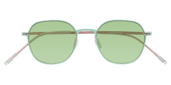 Front of Lytle in Matte Teal/Pink