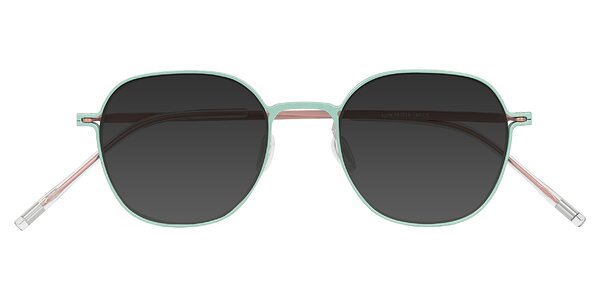 Front of Lytle in Matte Teal/Pink