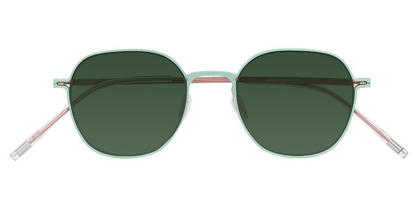 Front of Lytle in Matte Teal/Pink