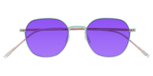 Front of Lytle in Matte Teal/Pink