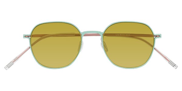Front of Lytle in Matte Teal/Pink