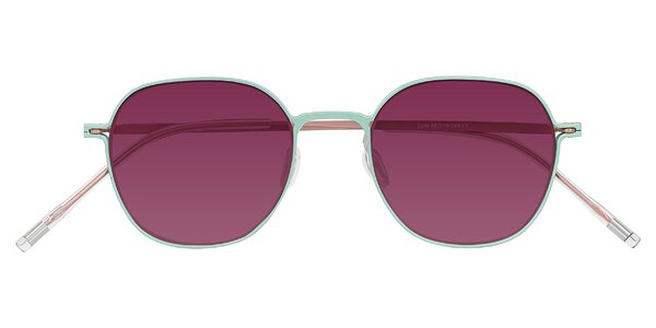 Front of Lytle in Matte Teal/Pink