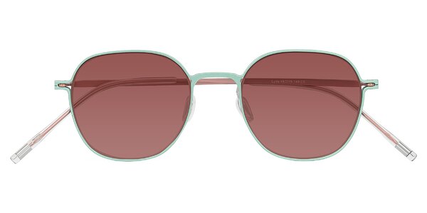 Front of Lytle in Matte Teal/Pink